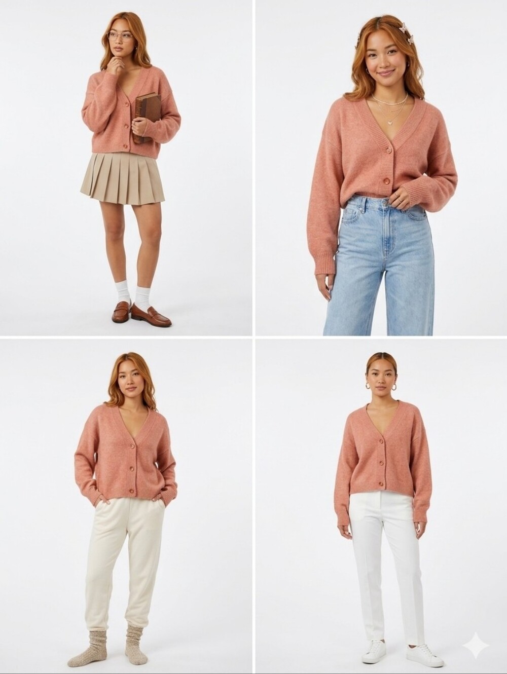 English Factory Rose Button Large Cardigan Sweater Softgirl Light Academia